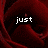 Red fabric background with white text 'just remember' and a '<3' symbol in the lower-left corner.