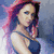 Four distinct pixelated portraits of a woman with varying hair colors and backgrounds, each in a separate quadrant.