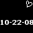 White pixelated heart symbol above white pixelated date text on black background, static image with no visible motion or animation changes.