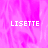 Pixelated pink background with three instances of the text 'LISETTE' in white block letters, one in the top-left, one in the top-right, and one in the bottom-left, with a solid gray rectangle occupying the bottom-right corner.