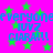 Bright pink background with scattered green stars and repeated blue text reading "everyone IUVZ CIARA!!!" in pixelated font.
