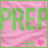 Two side-by-side animated frames of a buddy icon with pink background, green text "PREP", and bottom-left pixel art elements showing color changes between frames.