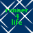 Green text 'runner 4 life' on a blue background with white diamond-shaped patterns, displayed in four identical quadrants.