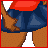 Pixel art of nine showing a woman in red and blue clothing with changing facial expressions and text reading "daddy let me take you home"