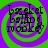 Four identical display a green and purple spiral background with black text reading 'pocket gaming mod' in each