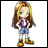 A pixelated anime-style character with long brown hair and green eyes stands on a white background, next to black text reading "Anime IM" and "COM" in silver lettering.