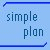 Light blue background with dark blue text in four , each containing a phrase or word. The top-left reads "simple plan"; the top-right and bottom-left read "rocks my"; the bottom-right reads "rocks my socks." All text is pixelated