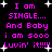 Pixelated text in bright pink on black background with white starbursts, repeating 'I am SINGLE... And Baby i am sooo Luvin' it!!!!!' in four identical