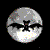 Animated contact sheet of a bat icon with varying wing positions against a moon background, displayed in grayscale on black and gray backgrounds.