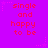A static image with a bright purple background displaying repeated red text "single and happy to be" arranged in three of three, surrounded by small pink star shapes