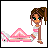 Animated pixel art contact sheet showing a character's movement sequence with text changes and pink background elements.