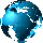 25 blue-toned globe icons arranged in five and five , each showing a different perspective of Earth with visible continents and oceans