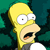 Pixelated yellow cartoon character with wide eyes and open mouth against dark green background