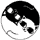 Nine circular black-and-white yin-yang icons arranged in a , each with unique dot placements and curved boundary variations