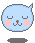 Four pixelated blue cat heads with closed eyes and small ears, arranged in a on gray background; cheeks alternate between pink and red across frames