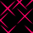 A black background with overlapping pink diamond-shaped lines forming a pattern that shifts slightly across frames