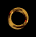 Golden ring-shaped icon with red accents and occasional bright starburst effects on black background.