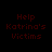 Four display text 'Help Katrina's Victims' with varying white background overlays on a black backdrop