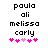 Two side-by-side pixel art images display names and pink heart icons with one heart changing color between frames.