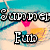 Pixelated beach scene with turquoise water, pink heart symbol, and yellow sand under stylized text reading 'Sunset In The Surf' in