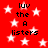 Red background with white stars and black text reading 'luv the A listers' repeated in a pattern