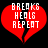 Red broken heart with white text 'BREAKS HEALS REPEAT' on black background, two identical frames side-by-side.