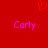 Red background with a pixelated red heart above two identical purple text 'Cory' instances.