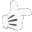 Five white cartoon hands with black striped fingers on a gray background, each in distinct pointing or thumbs-up poses.