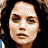 A 4-frame contact sheet of a pixelated animated icon featuring a woman with dark hair and blue eyes, showing subtle facial expression changes across frames, with the rightmost frame displaying "Coolbuddy.com" text on a black background.