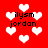 Red background with white pixelated hearts and repeated black text 'ilysm jordan' in a pattern