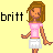 Pixel art contact sheet of a female character in pink shirt and white skirt with brown hair, displayed across multiple frames on yellow background with gray transparency section.