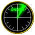 Circular gauge with black face, yellow border, and green needle displaying 'UNDER' or 'CONSTRUCTION' text in green capital letters.