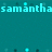 Pixelated teal background with cyan text reading samantha, nico, and miller in distinct positions.