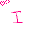 Animated contact sheet of a pink-themed cartoon character in various poses and text elements, with heart symbols and repeated 'pink' text across frames.