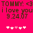 Pixelated text and heart symbols on a bright pink background with repeated elements.