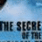A pixelated blue background with repeated text fragments 'THE SECRE' and 'OF THE' in dark gray, showing partial visibility