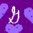 Pixelated icon with white candle and heart symbols on a of colored backgrounds