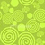 A static pixelated image featuring multiple overlapping circular and spiral patterns in varying shades of green.