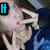 A four- shows a person with light skin and blue eyes making a hand gesture, with text appearing in each