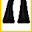 Pixel art contact sheet showing five frames of an animated sports-themed buddy icon featuring a female character in yellow and black attire with Steelers branding elements.