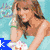 Animated sequence of a woman with long brown hair in various poses against different colored backgrounds, including blue, green, and white.