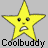 Two yellow star-shaped cartoon characters with facial expressions displayed side-by-side on a gray background, each labeled "Coolbuddy" below.