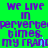 Pixelated text on a split background with green and cyan sections, displaying repeated phrases in purple lettering.