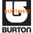 Pixelated icon with large white 'B' on black background, orange text overlays reading BURTON!!!, Yeahhhhh, Boiii, ALEX, CHARAL-, AMEIOUS, and repeated BURTON below.