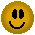 Four yellow circular icons with black pixelated symbols: two eyes and a smile, a C-shape and two dots, headphones on top of ears, and two dots with a curved line.