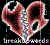 Pixelated heart-shaped icon with multicolored gradient fill and black background, featuring visible dithering and pixelation artifacts.