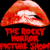 A split-screen image with a red 'The Rocky Horror Picture Show' logo on the left and a person's face on the right.