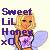 Pixelated static image of a blonde character with closed eyes, wearing purple and white clothing against a light background.