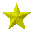 Yellow star-shaped pixel art icons in various orientations and sizes arranged on a gray background.