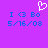 Purple background with blue text and a white pixelated heart symbol above the text.